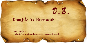 Damján Benedek névjegykártya